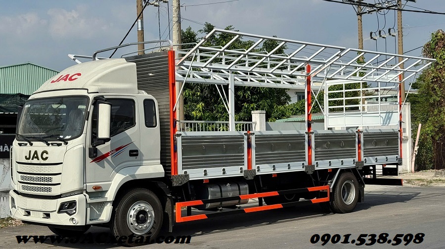 xe tải jac dawos 9 tấn thùng dài 8.2 mét, mở vỉ chở hàng pallet