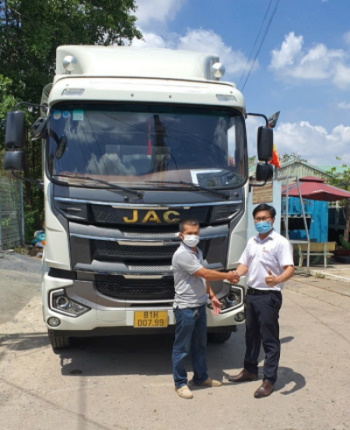 Bàn giao xe tai jac A5 nhập khẩu về tỉnh Gia Lai