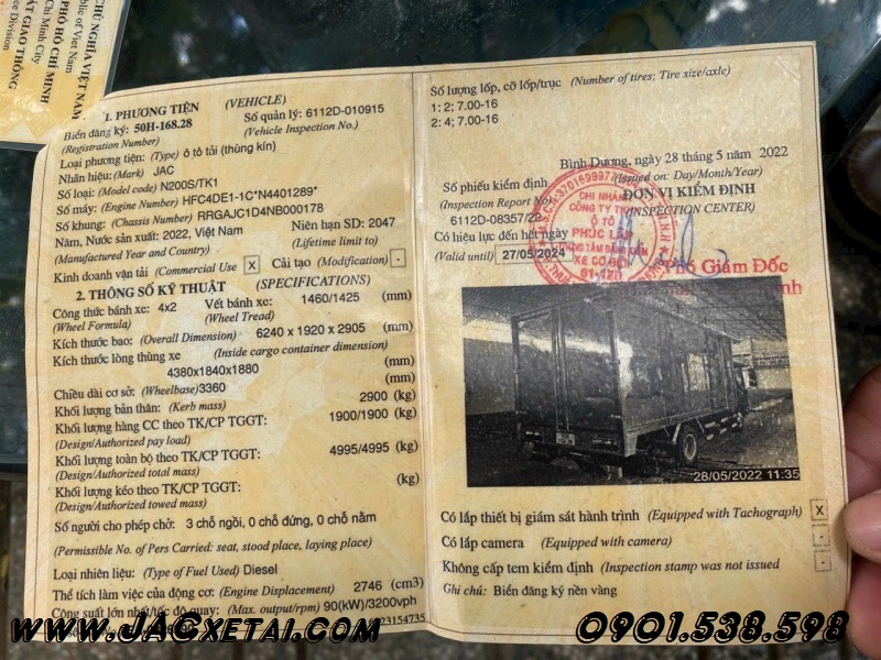 JAC N200s sổ dang9 kiểm